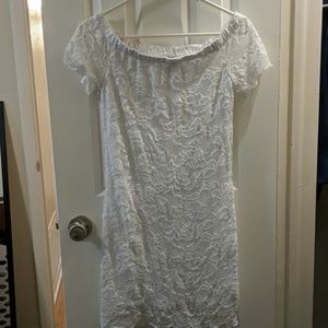 Off the shoulder lace dress